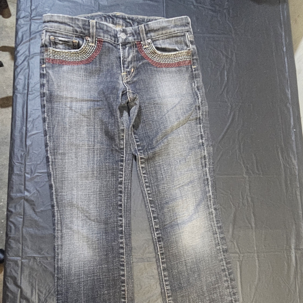 Citizens Of Humanity Gray Jeans With Red Stitching